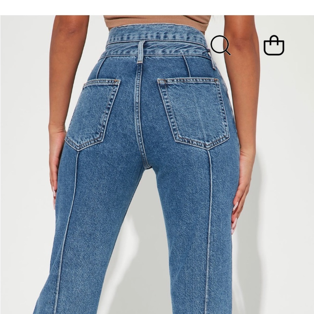 Double waistband mom jeans